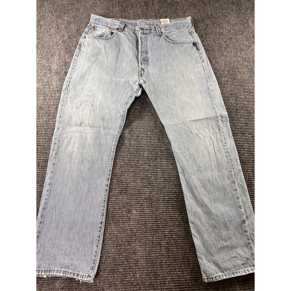 Other - Vintage Levis 501 XX Jeans Mens 32x29 Light Wash USA Distressed Button Fly Denim